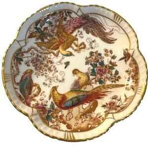 1 Royal Crown Derby Olde Avesbury Bone China Scalloped Trinket Dish Saucer 4.5"